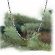 1.6mm Sterling Silver Diamond Cut Oval Cable