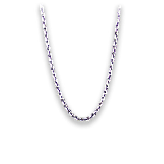 2.2mm Sterling Silver Square Cable Chain – Silver Element Jewelry