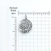 Crescent Star Lotus Pendant