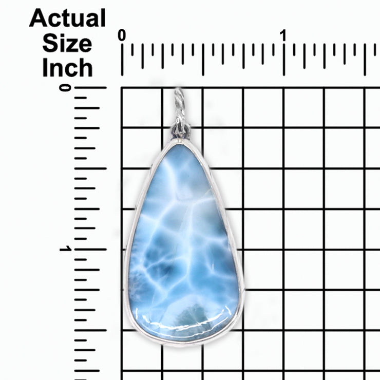 Larimar Lotus Reflection Pendant
