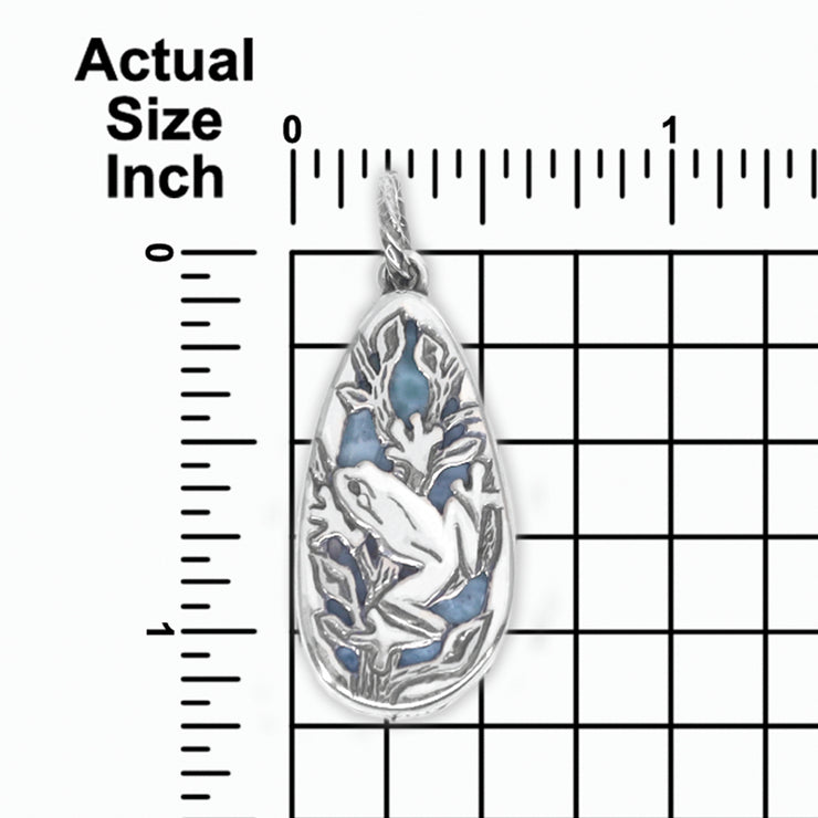 Larimar Tree Frog Pendant