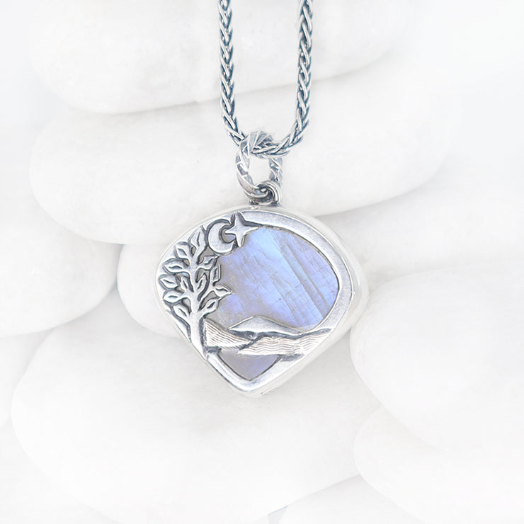 Evening Lake Moonstone Pendant