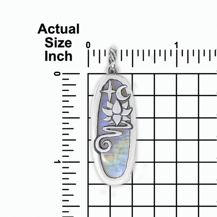 Lotus Dream Moonstone Pendant