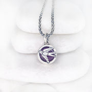 Universal Eye, Round Amethyst Swallow