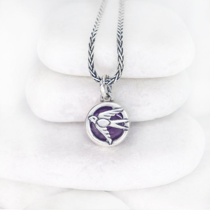 Universal Eye, Round Amethyst Swallow