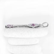 Ruby Crystal Key Pendant ~ Vine