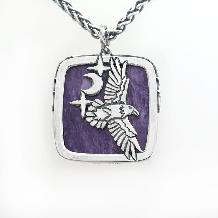 Soaring Raven Pendant