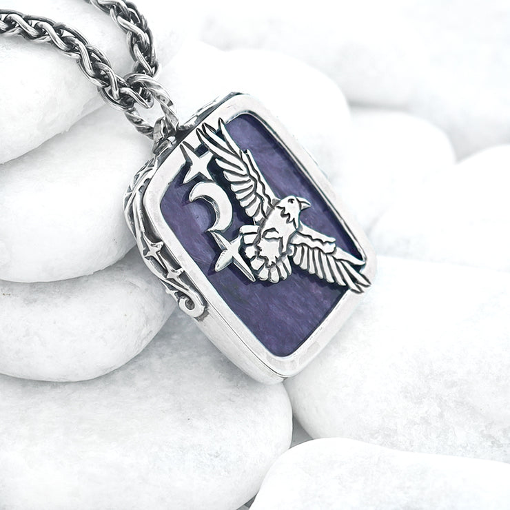 Soaring Raven Pendant