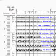 1.6mm Sterling Silver Diamond Cut Oval Cable