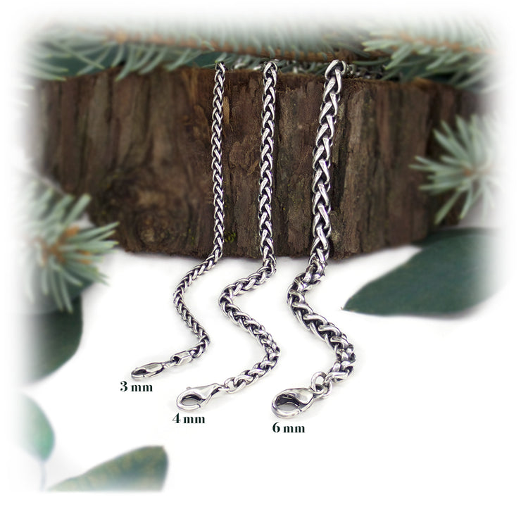 3mm Sterling Silver Wheat Chain