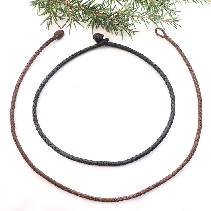 4mm Braided Leather Necklace