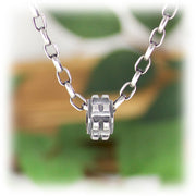 Gear Bead Hand Carved Sterling Silver Jewelry