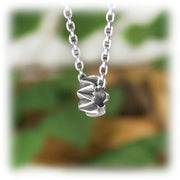 Zig Zag Bead Hand Carved Sterling Silver Jewelry