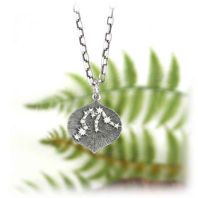 Aquarius Zodiac Pendant – Silver Element Jewelry