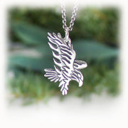 Eagle Animal Charm Hand Carved Sterling Silver Jewelry