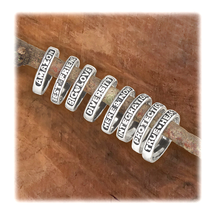 Word Rings – Silver Element Jewelry