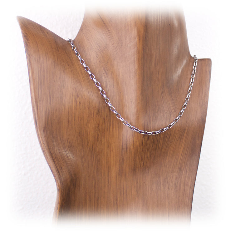 3.2mm Sterling Silver Oval Rolo Chain