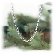 3.2mm Sterling Silver Oval Rolo Chain