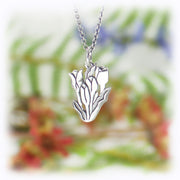 Tulip Flower Charm Handmade Sterling Silver Jewelry